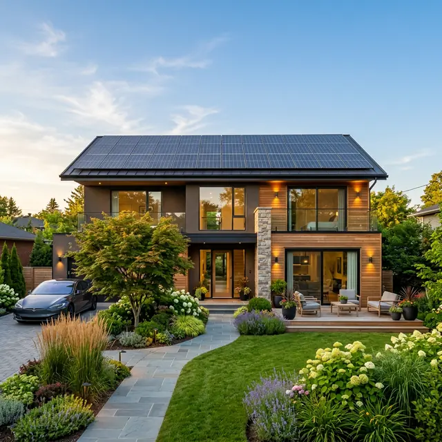 Residential rooftop solar installation